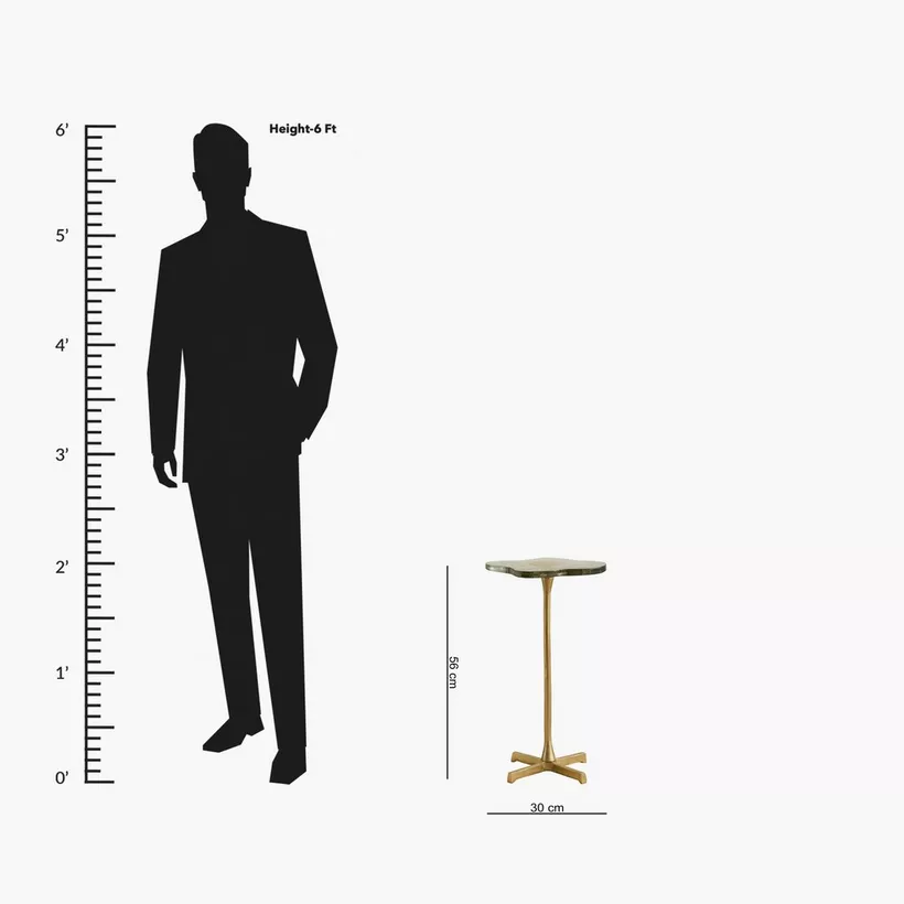 Trim Glass Top Accent Table - Image 2