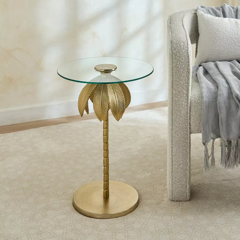 Mavi Glass Top Accent Table - Image 3