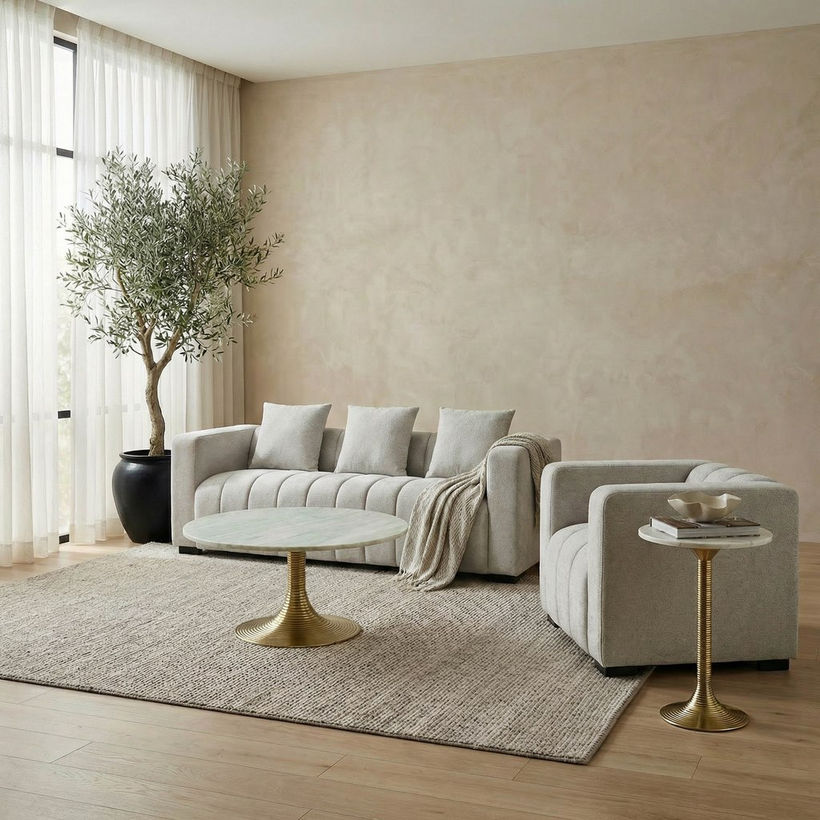 Vendra Solis Genuine Marble Top Coffee Table - Image 5