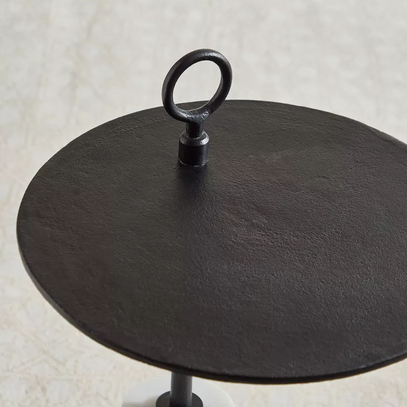 Vendra Isabela Geniune Marble Base Accent Table - Image 4