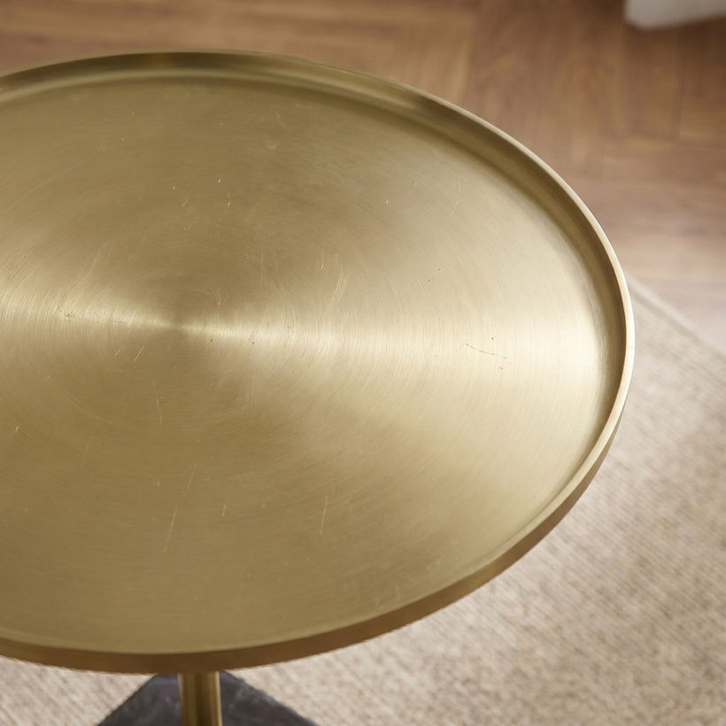 Cavon Magma Geniune Marble Base Accent Table - Image 4