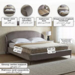Marwell Dona Upholstered Queen Bed - 160x200 cm