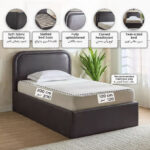 Movo Nordica Opal Upholstered Single Bed - 90x200 cm