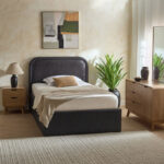 Movo Nordica Opal Upholstered Single Bed - 90x200 cm
