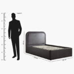 Movo Nordica Opal Upholstered Twin Bed - 120x200 cm