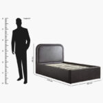 Movo Nordica Opal Upholstered Single Bed - 90x200 cm