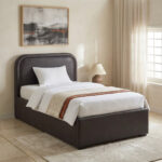 Movo Nordica Opal Upholstered Hydraulic Storage Twin Bed - 120x200 cm