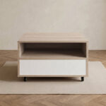 Cebu Compact Coffee Table with Drawer and Castor wheels