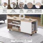 Cebu Coffee Table with Castor Wheels