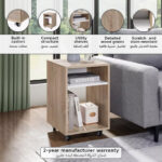 Cebu End Table with Castor Wheels