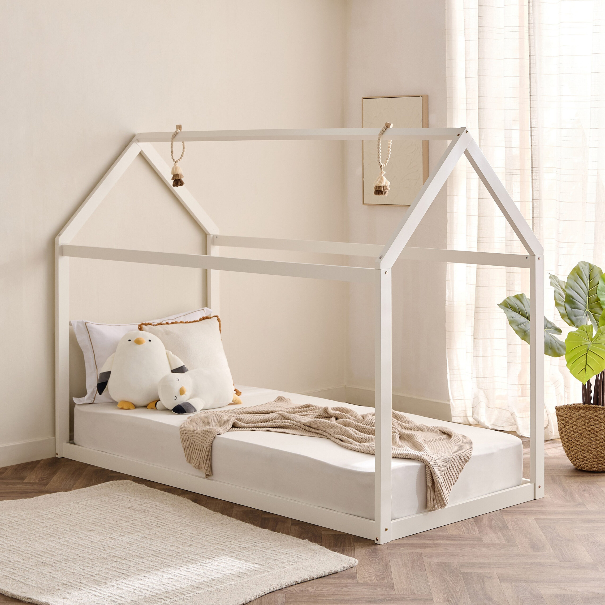 Movo Ivory Stova House Single Bed - 90x200 cm