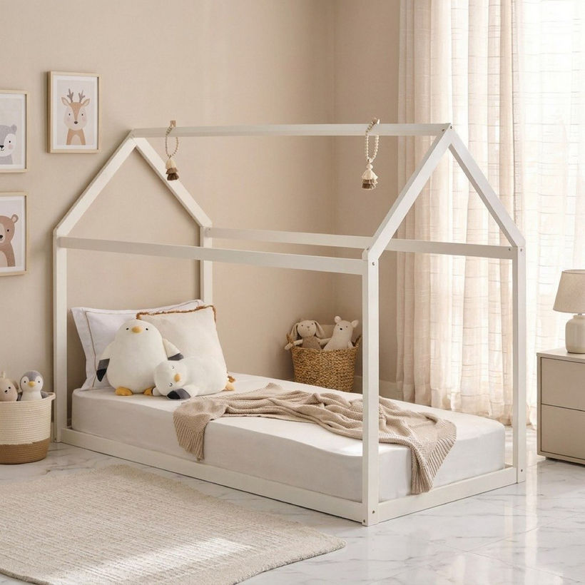Movo Ivory Stova House Single Bed - 90x200 cm - Image 8