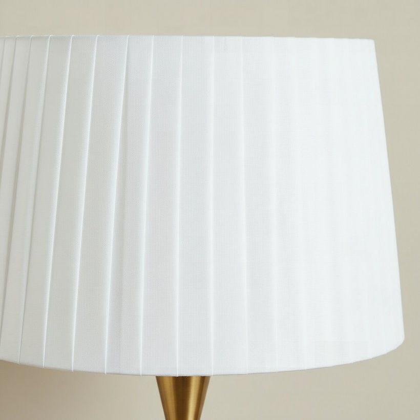 Zeston Metal Table Lamp with Pleated Shade - 59 cm - Image 4