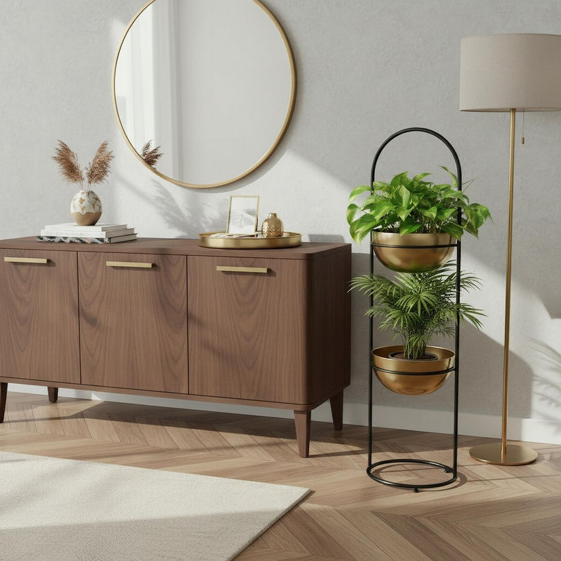 Vista Ace Premium Metal 2-Tier Planter Stand - 23x86 cm - Image 5
