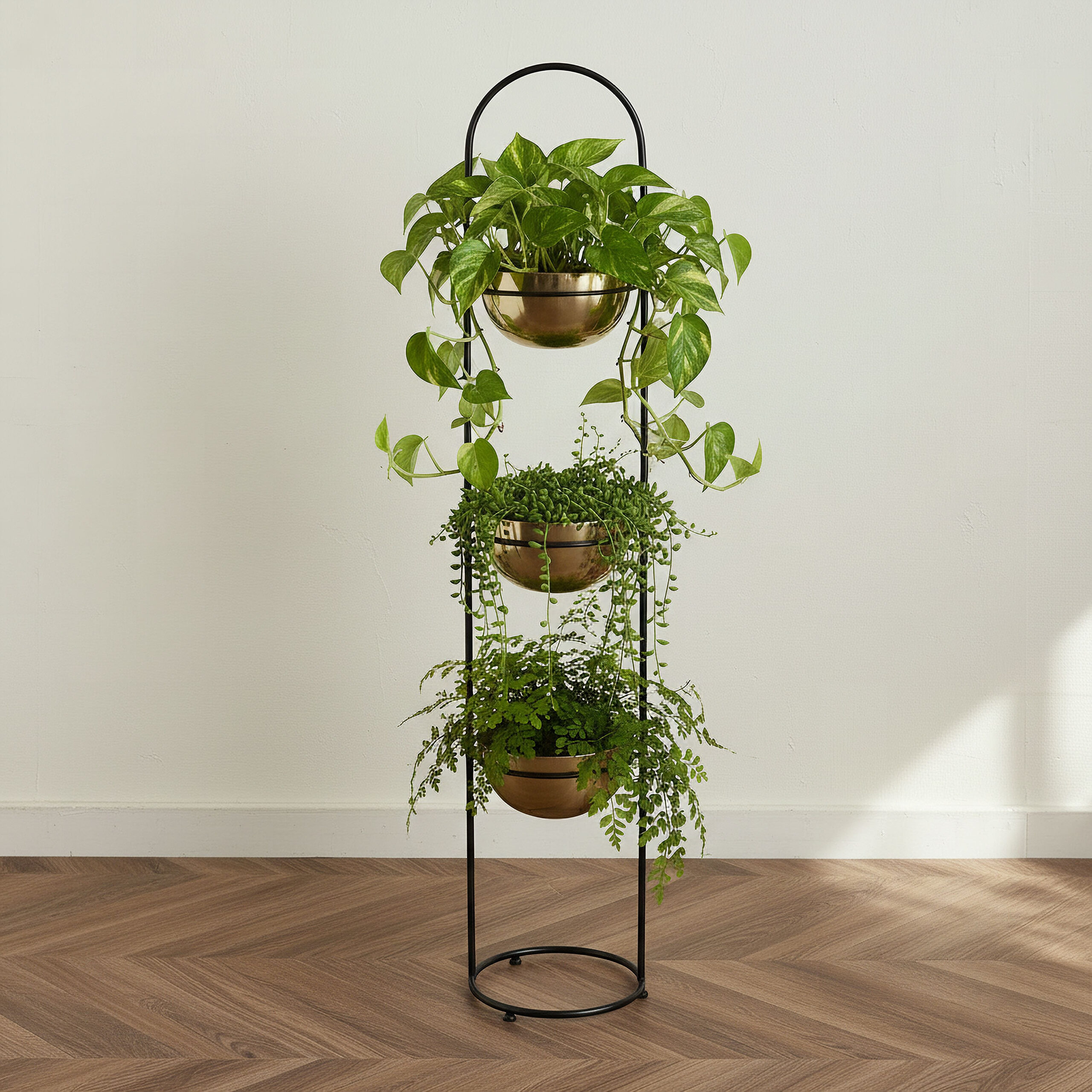 Vista Ace Premium Metal 3-Tier Planter Stand - 23x121 cm