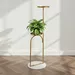 Vista-Ace 2-Tier Premium Metal Planter Stand with Marble Base - 35x90 cm - Image 9