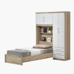Movo Kulltorp Cabin Single Bed with Wall Cabinet - 90x200 cm