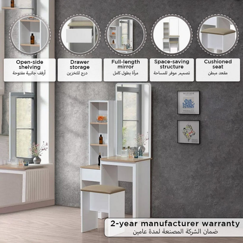 Kulltorp Plus Dresser with Mirror and Stool - Image 2