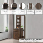 Movo Kulltorp Boomer 1-Door Dressing Table with Mirror and Drawer
