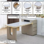 Bristol 4-Seater Sintered Stone Top Kitchen Island Table