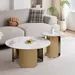 Paris 2-Piece Sintered Stone Top Coffee Table Set
