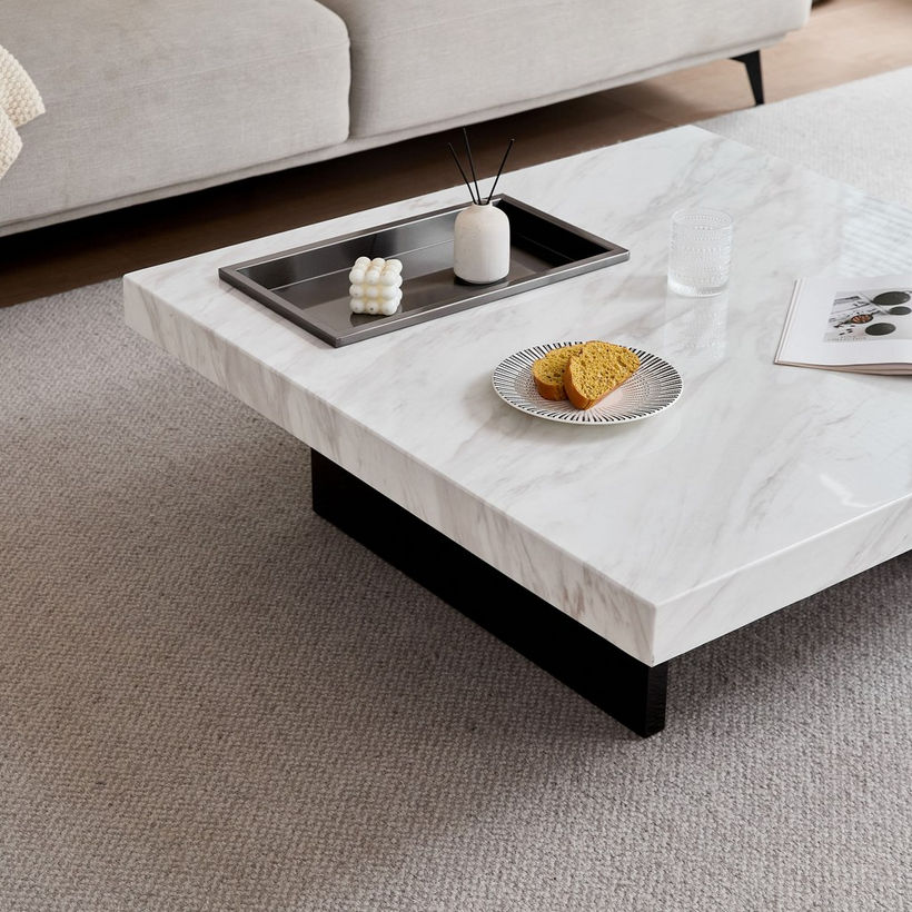 Levante Faux Marble Top Coffee Table - Image 3