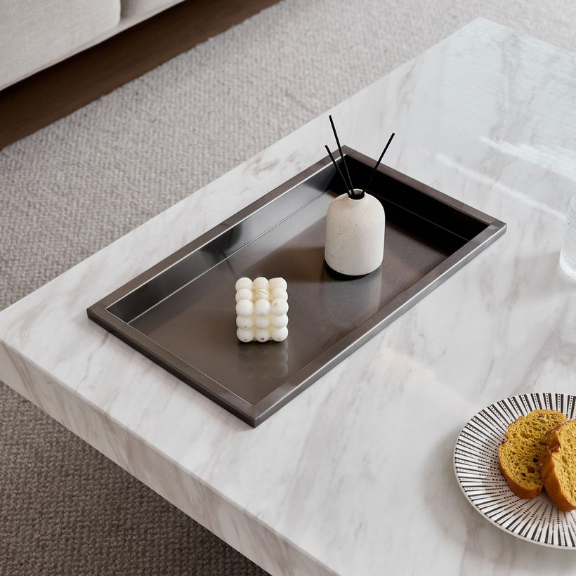 Levante Faux Marble Top Coffee Table - Image 4