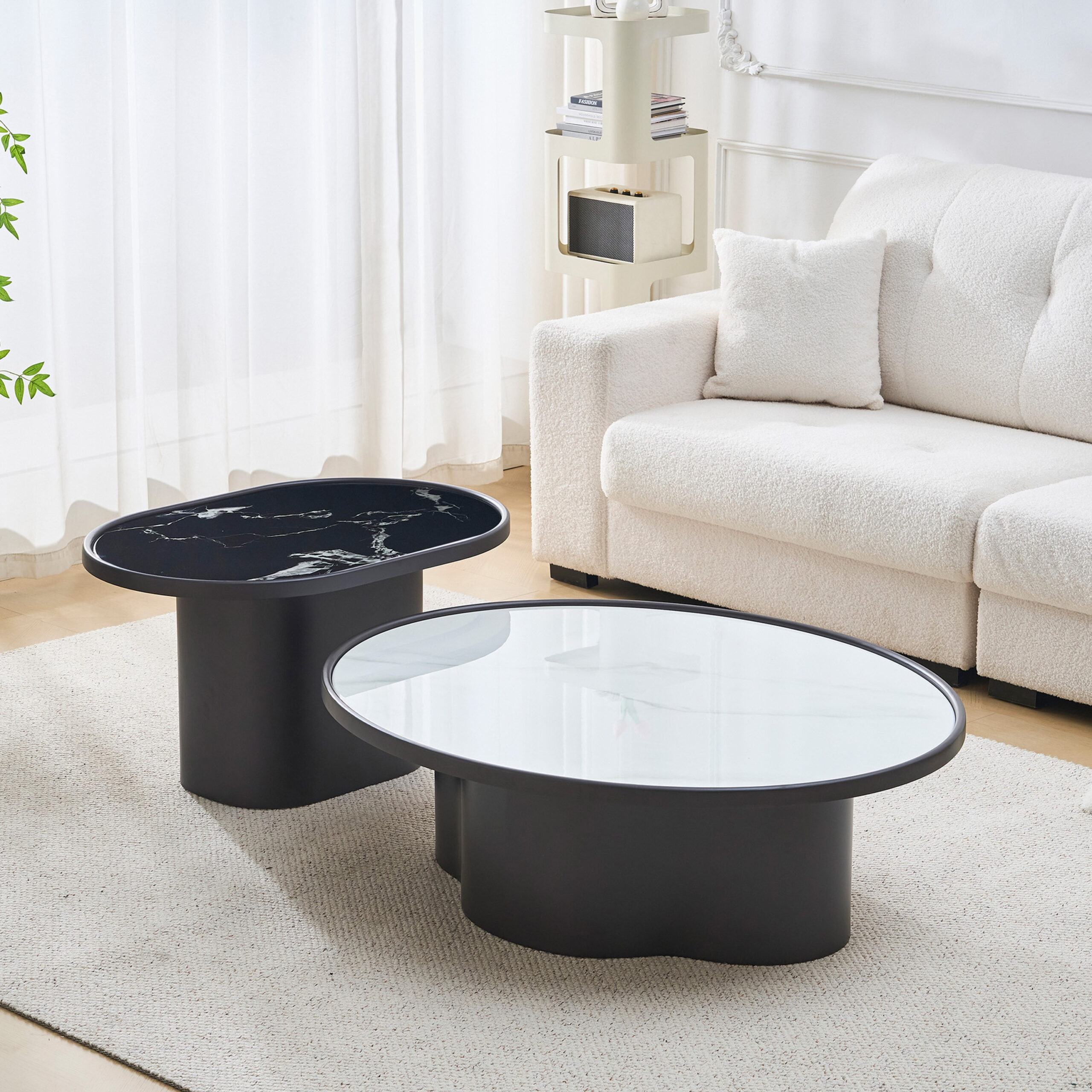 Palermo 2-Piece Glass Top Coffee Table Set