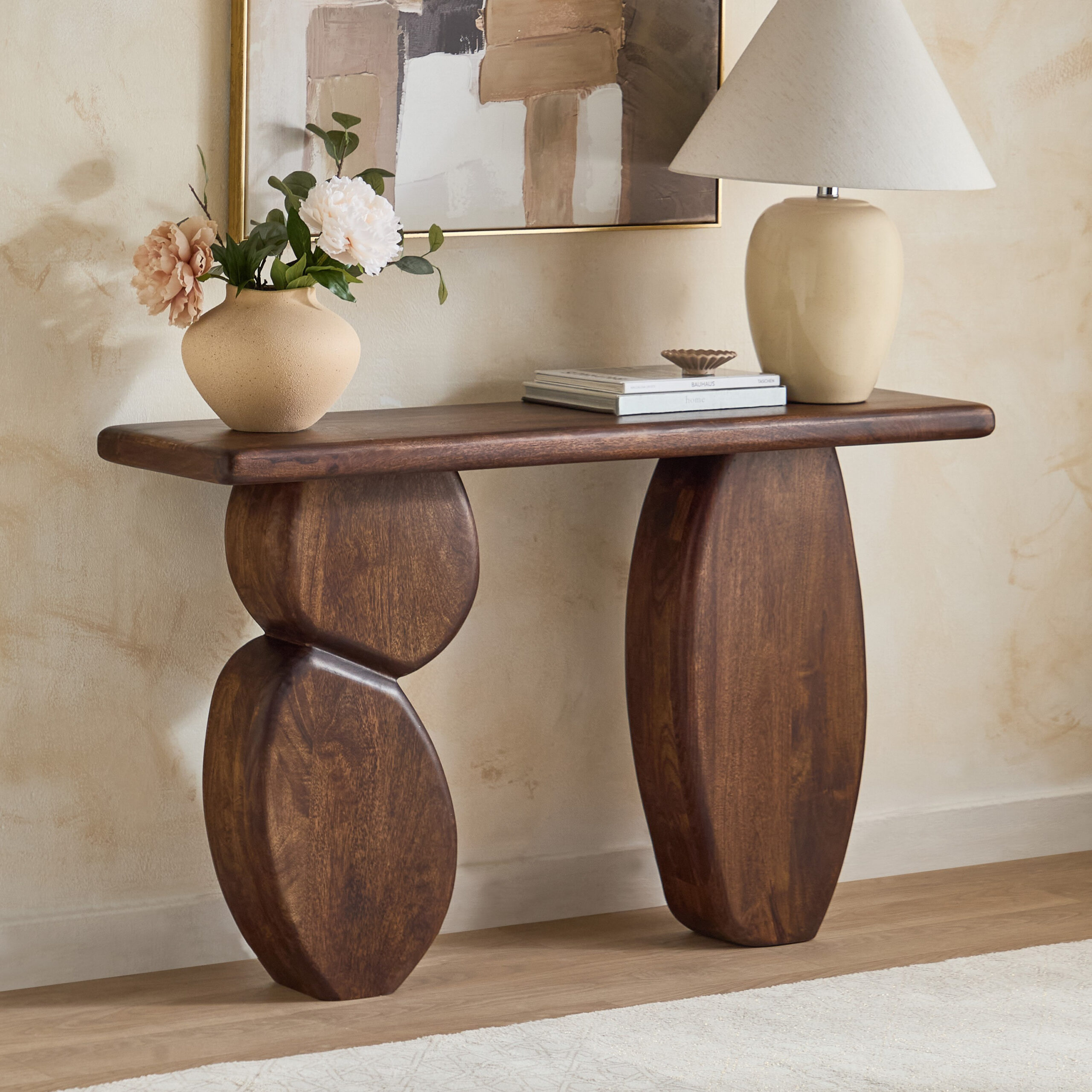 Cavon Lumi Solid Wood Console Table