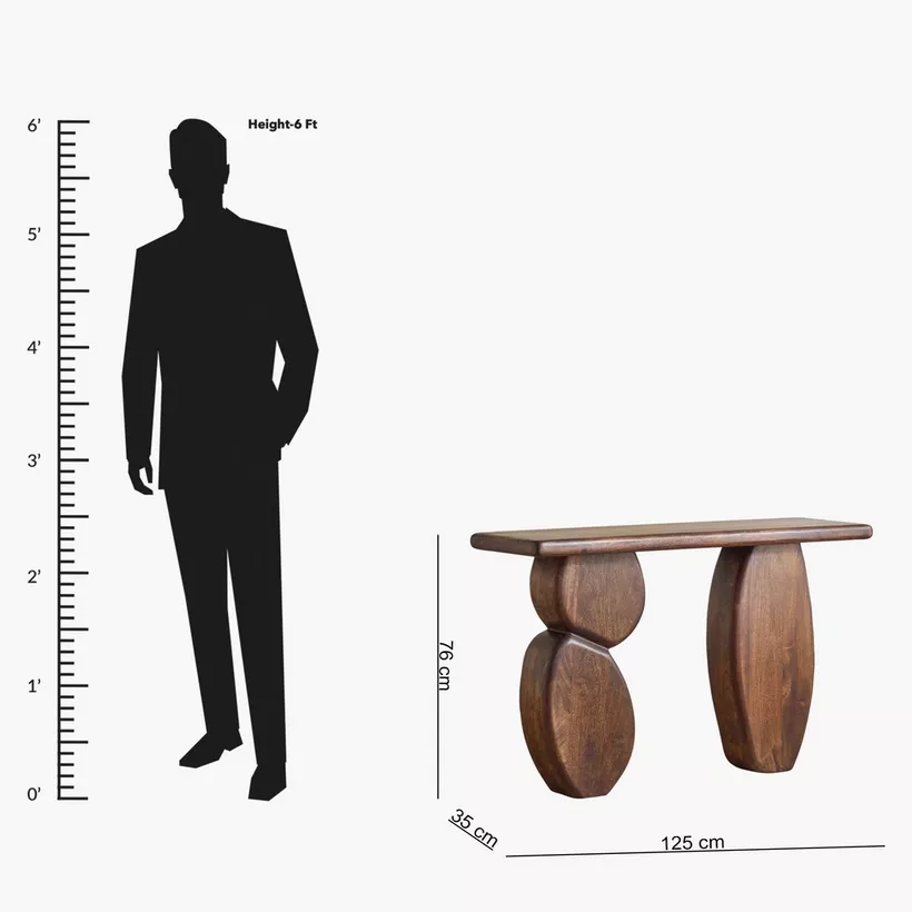 Cavon Lumi Solid Wood Console Table - Image 2