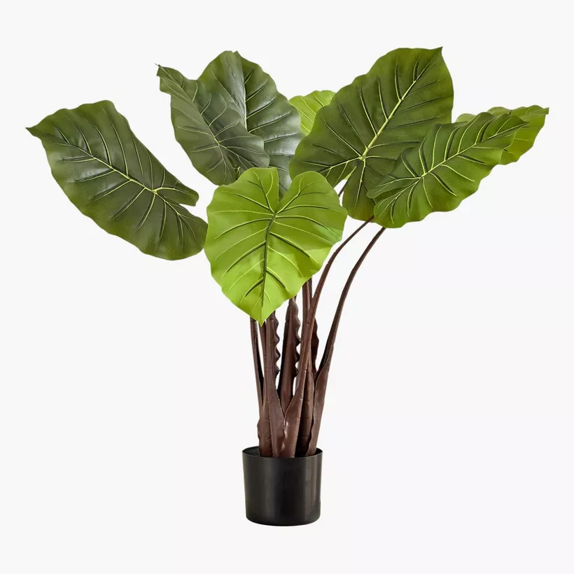 Evergreen Artificial Alocasia Potted Plant - 100 cm - Image 2