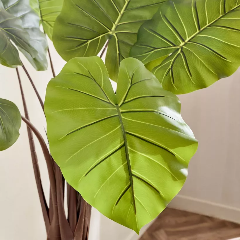 Evergreen Artificial Alocasia Potted Plant - 100 cm - Image 3