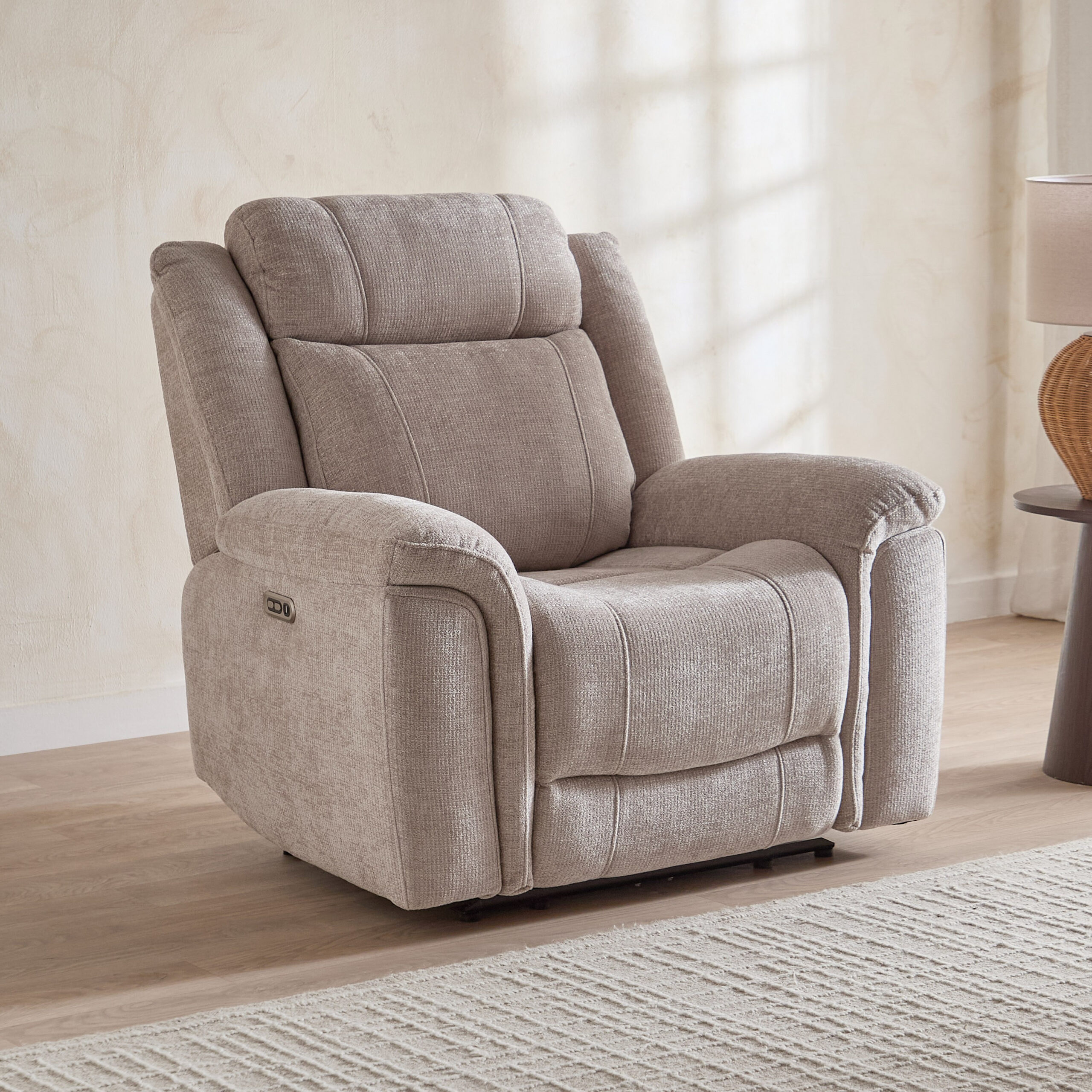 Nova Fabric Electric Power Recliner Armchair