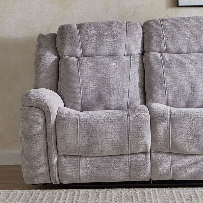 Nova 3-Seater Fabric Electric Recliner with Dropdown and 2 Cup Holders - Image 9