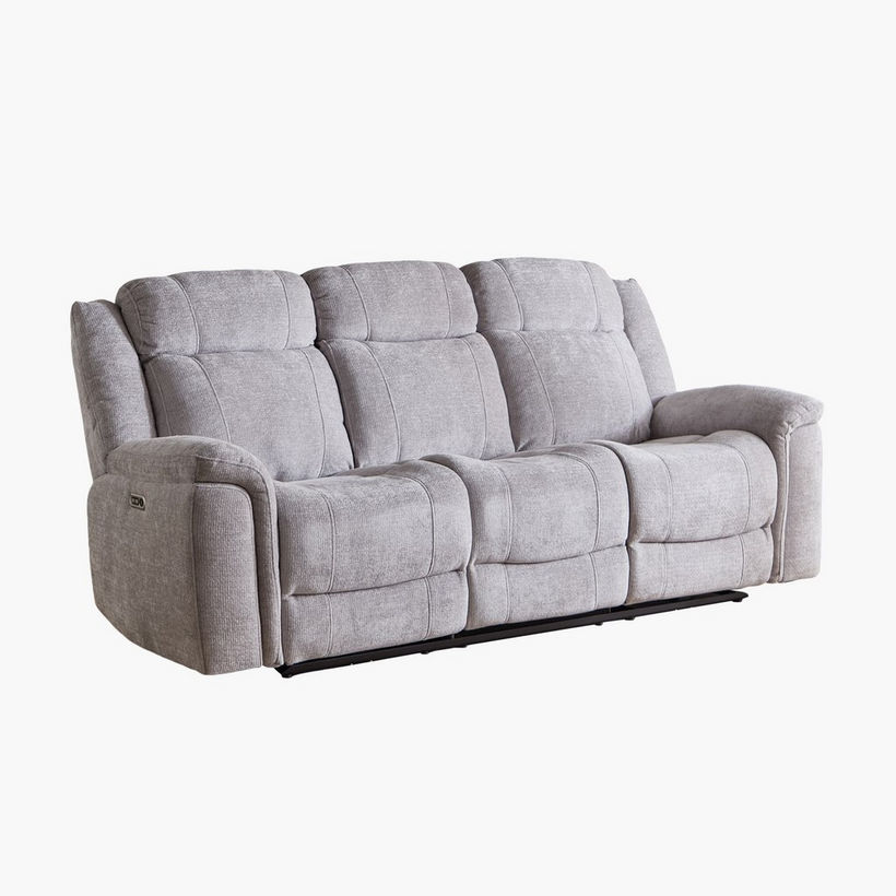 Nova 3-Seater Fabric Electric Recliner with Dropdown and 2 Cup Holders - Image 17