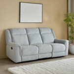 Brunswick 3-Seater Fabric Recliner with Dropdown and 2 Cup Holders