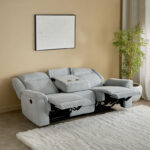 Brunswick 3-Seater Fabric Recliner with Dropdown and 2 Cup Holders