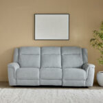 Brunswick 3-Seater Fabric Recliner with Dropdown and 2 Cup Holders