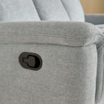 Brunswick 3-Seater Fabric Recliner with Dropdown and 2 Cup Holders