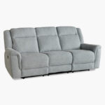 Brunswick 3-Seater Fabric Recliner with Dropdown and 2 Cup Holders