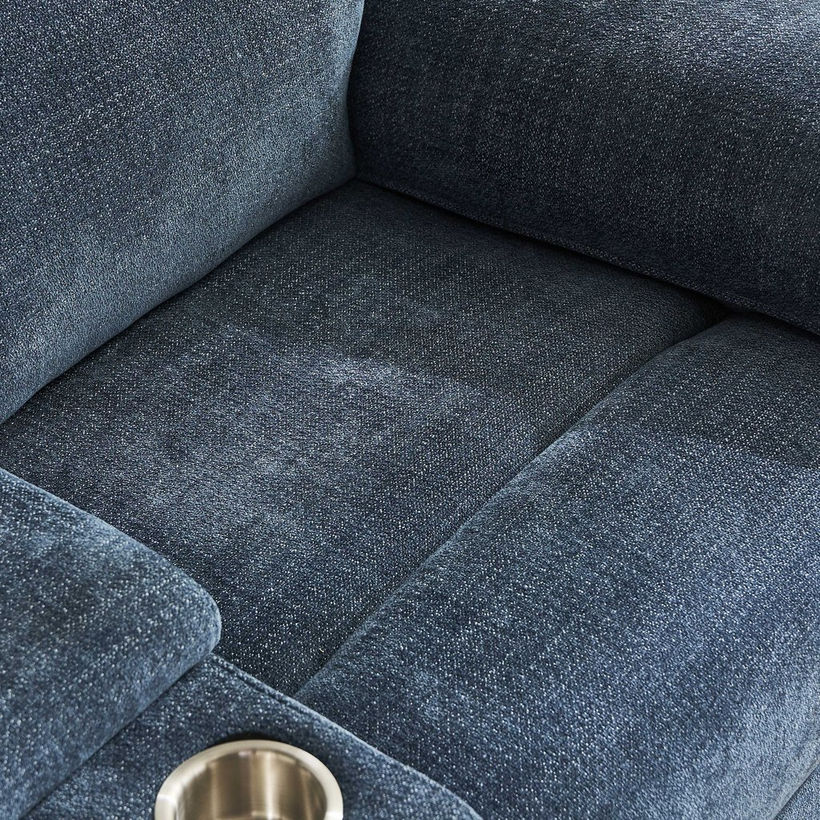 Kingston 2-Seater Storage Console Power Fabric Recliner with 2 Cup Holders and USB C Type Charging - Image 9