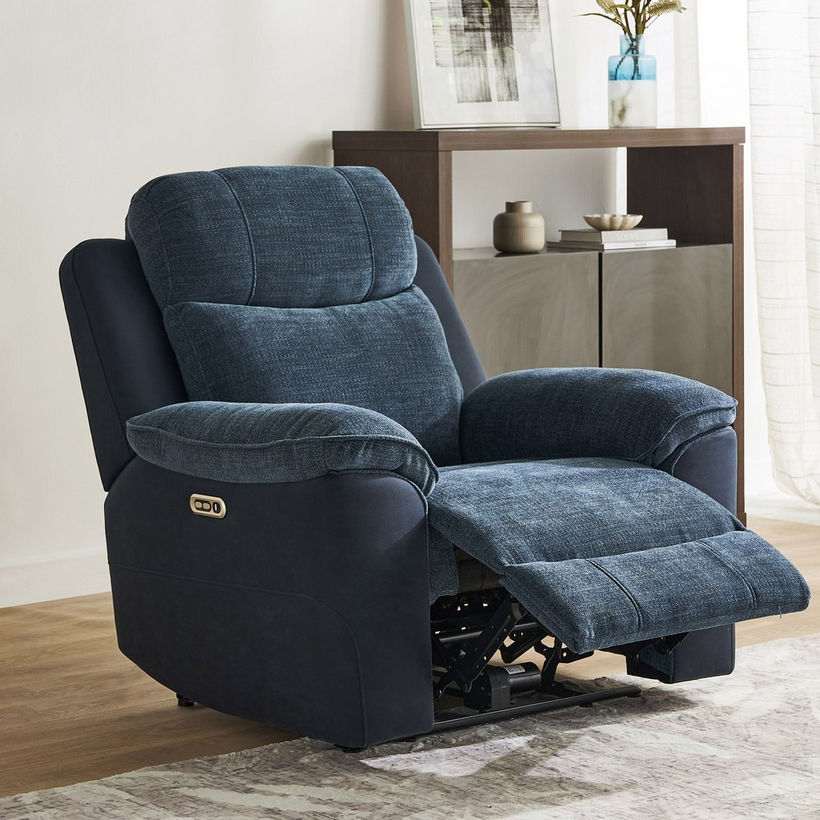 Kingston Armchair Electric Power Fabric Recliner - Image 4