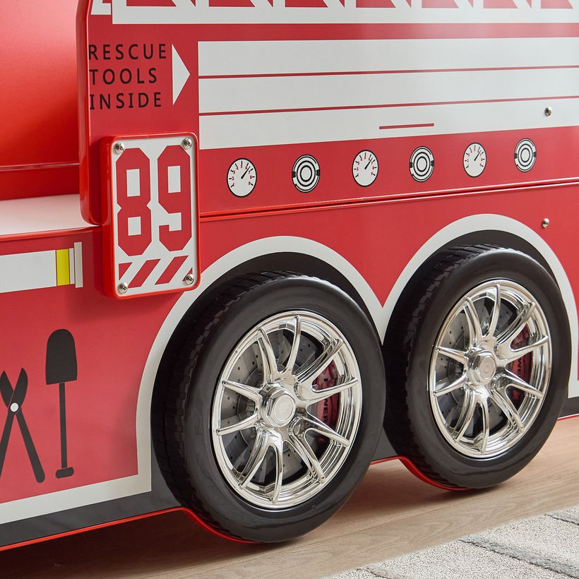Movo Halmstad NXT Fire Truck Single Car Bed - 90x190 cm - Image 8