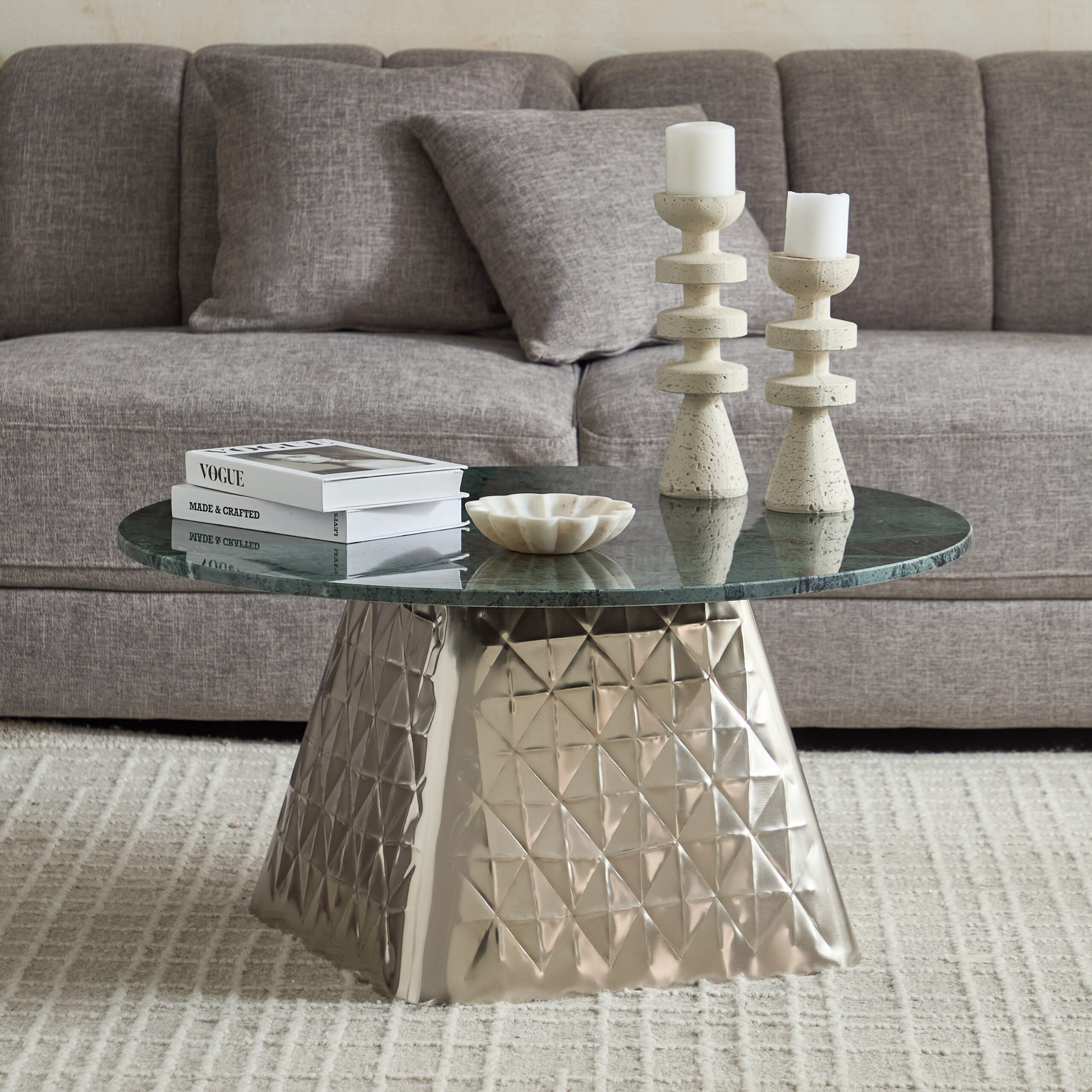 Cavon Draciel Marble Top Coffee Table