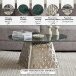 Cavon Draciel Marble Top Coffee Table