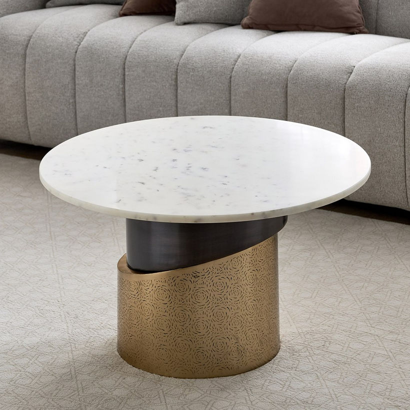 Cavon Pegas Genuine Marble Top Coffee Table - Image 3