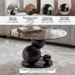 Cavon Glanzy Tempered Glass Top Coffee Table