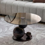 Cavon Glanzy Tempered Glass Top Coffee Table