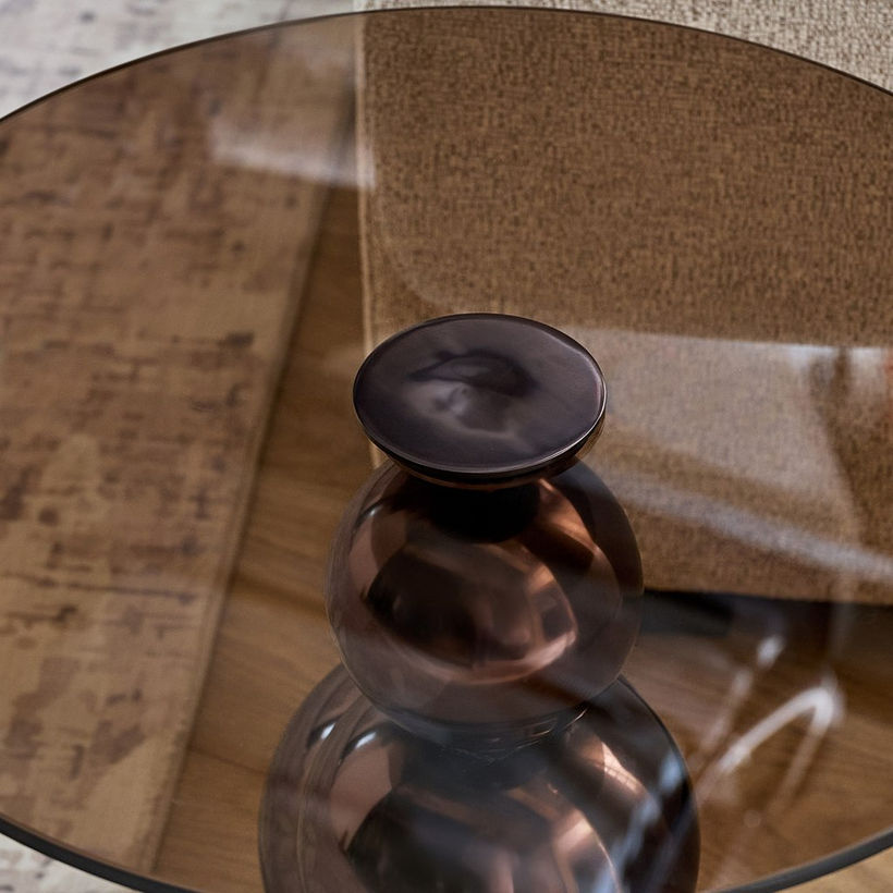 Cavon Glanzy Tempered Glass Top End Table - Image 4