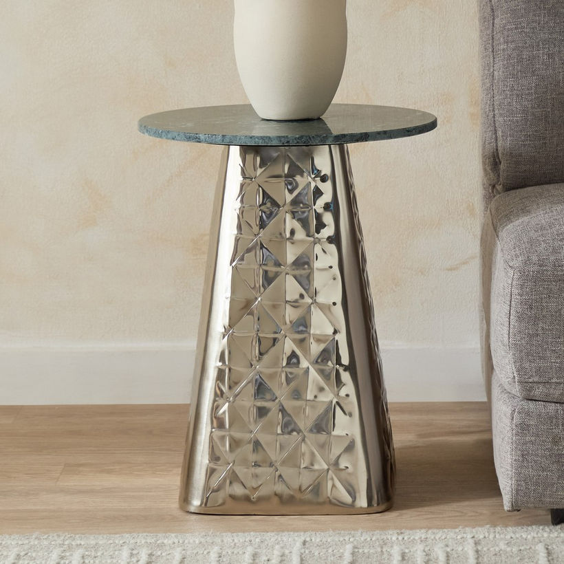 Cavon Draciel Marble Top End Table - Image 3